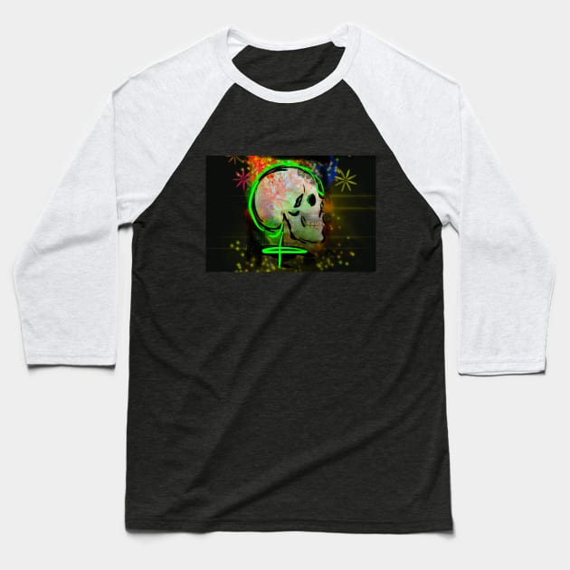 Skull Profile Baseball T-Shirt by guychristopher